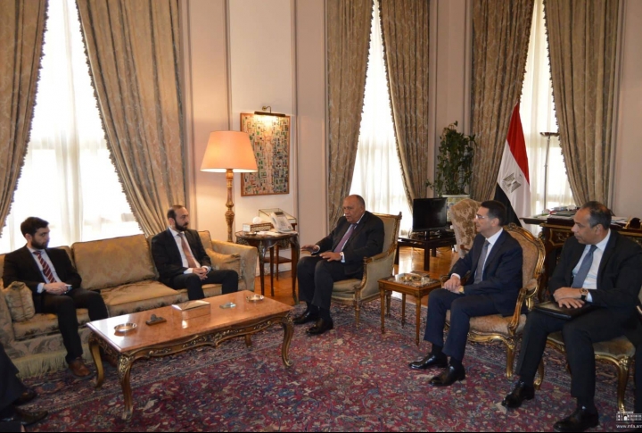 Главы МИД Армении и Египта обсудили двусторонние отношения и вопросы безопасности на Южном Кавказе